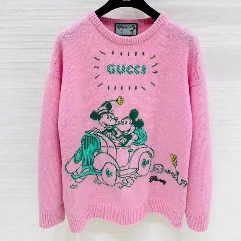 Gucci x Disney Mickey and Minnie Mouse Pink Sweater - Picture 4 of 16